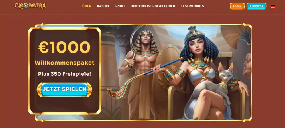 Cleobetra Casino – 1000€ Willkommenspaket + 350 Freispiele jetzt sichern